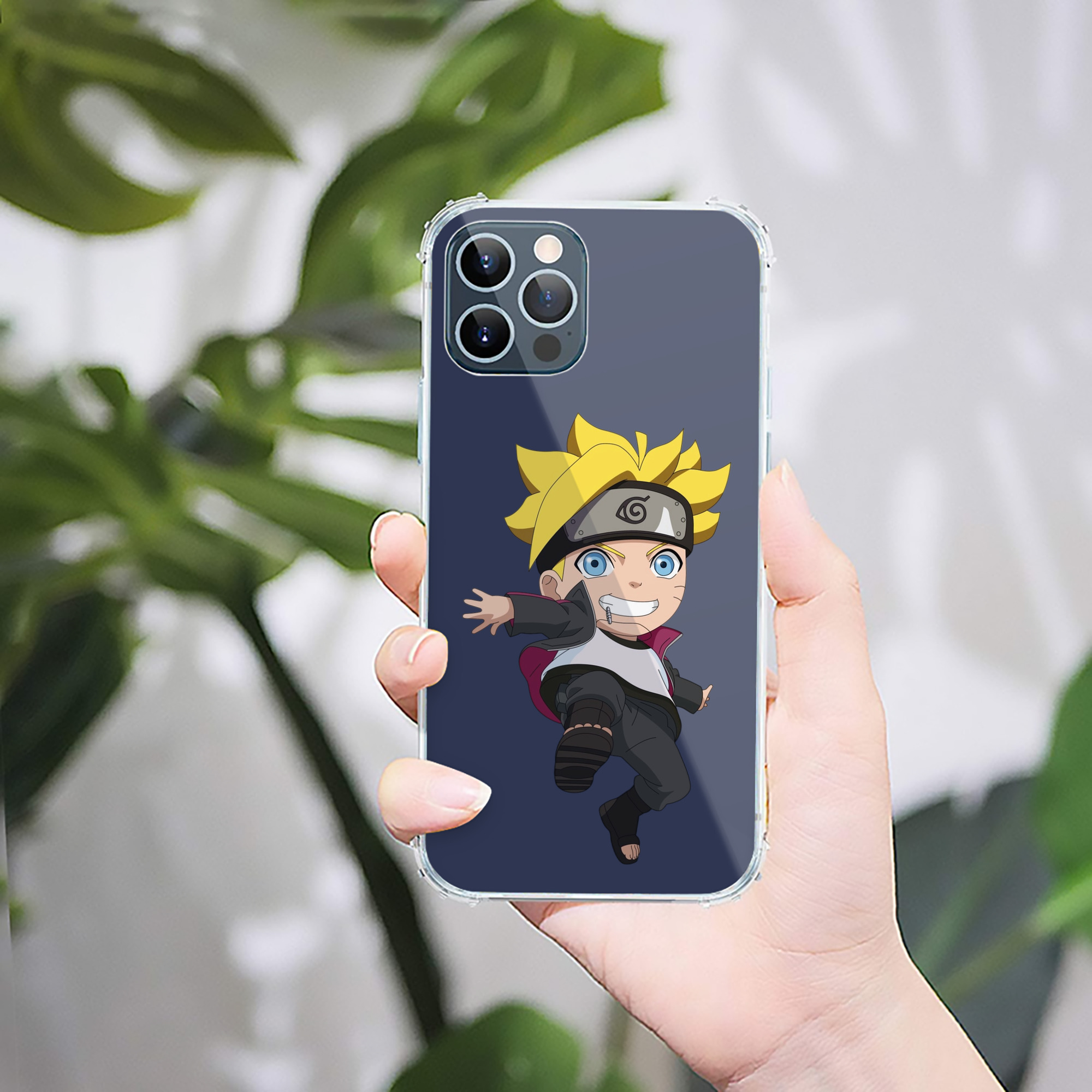 （画像用） NARUTO -ナルト- うずまき ボルト Uzumaki Boruto 【iPhone 12シリーズ対応】透明スマホケース（クリアソフトケース）